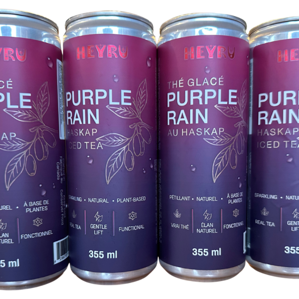 Carbonated Purple Rain Haskap Tea 4x Cans